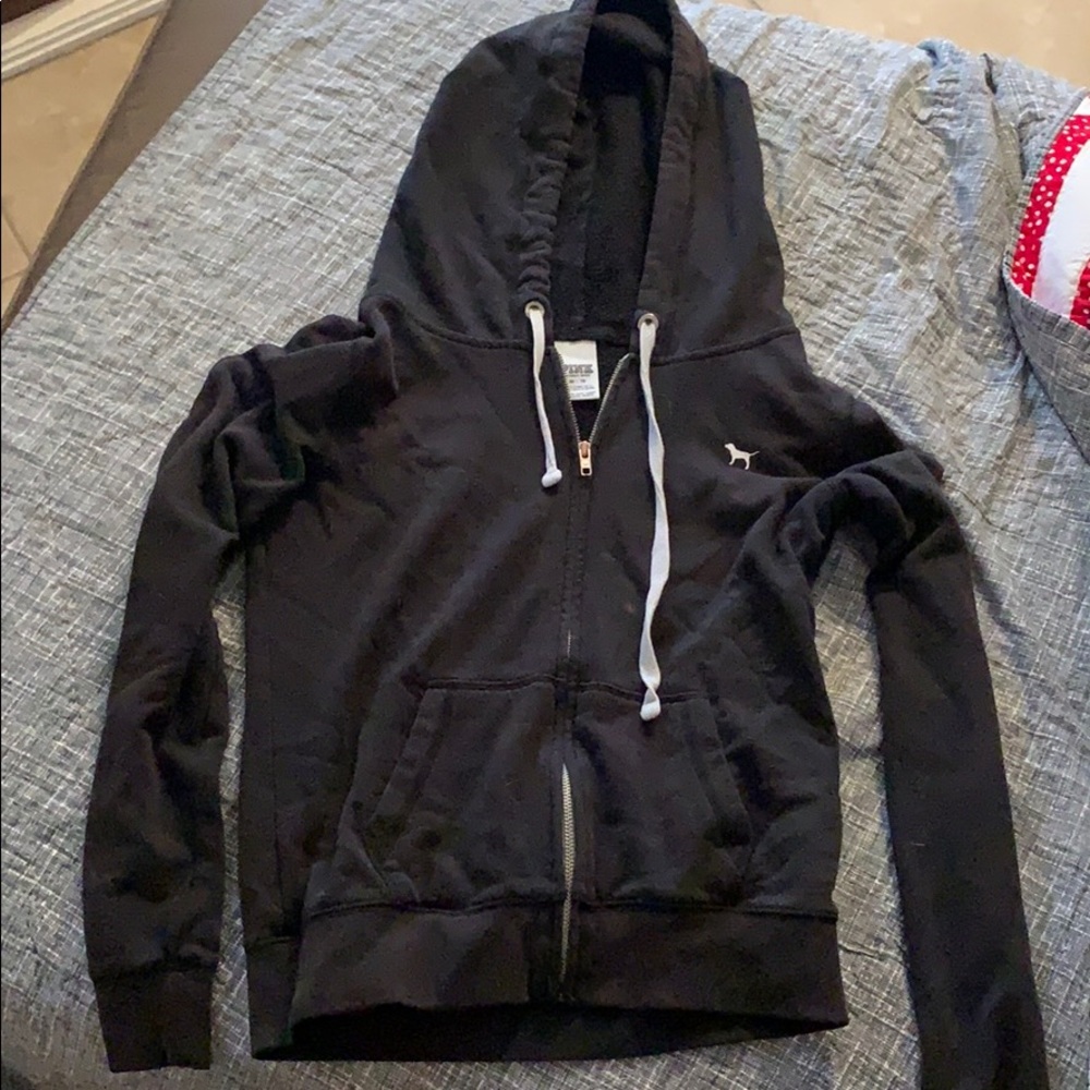 PINK black zip up